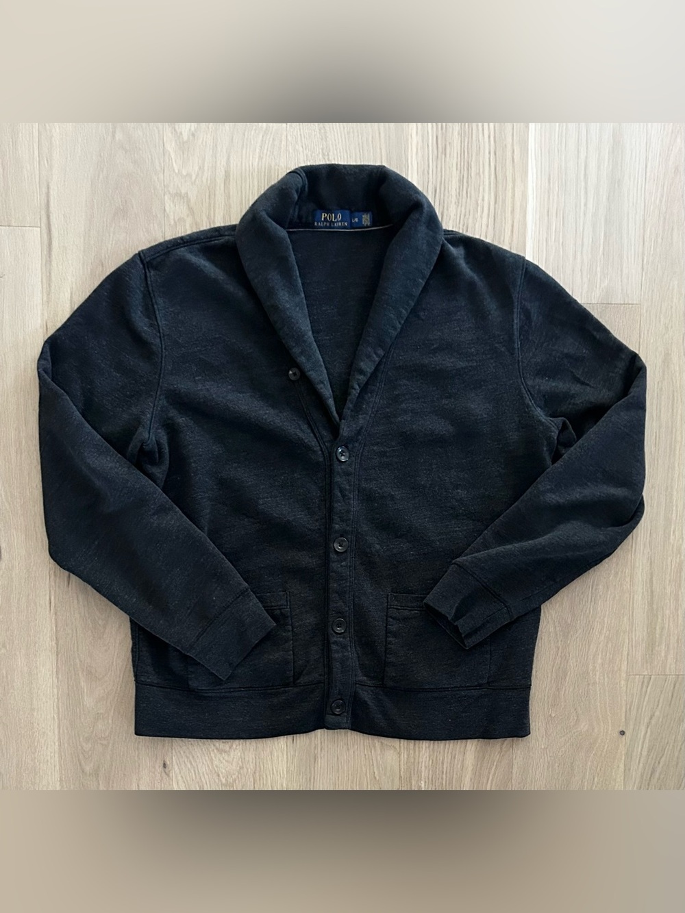 Polo Ralph Lauren Shawl Collar Fleece Cardigan Sweater - Size Large